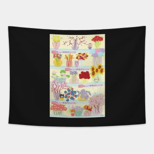 Ohanaya Flower Shop Tapestry