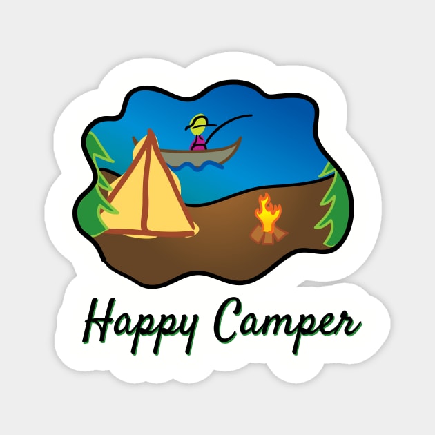Happy Camper Magnet by Anv2