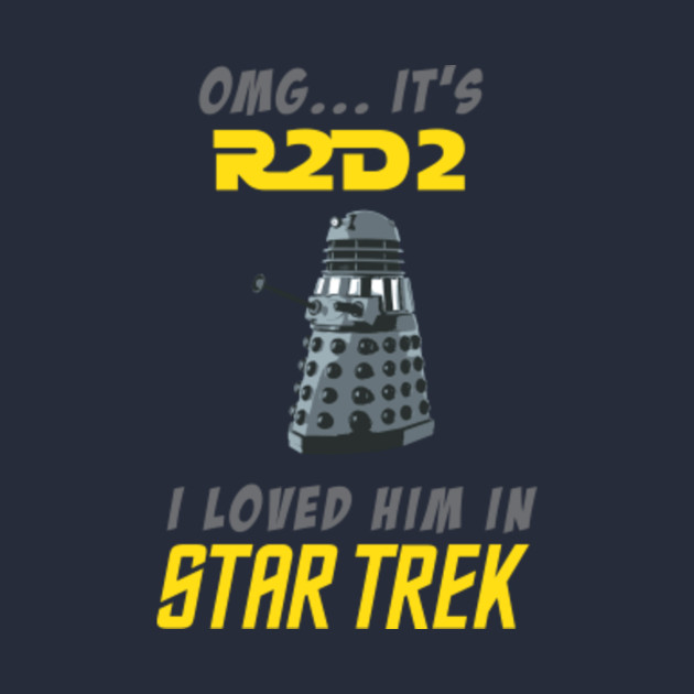 It's R2D2 (Yellow Text) Dalek TShirt TeePublic