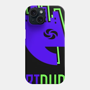 YourArtDude Logo In Blue And Lime Phone Case