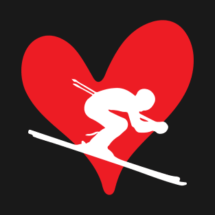 skiing gifts for valentine's day T-Shirt