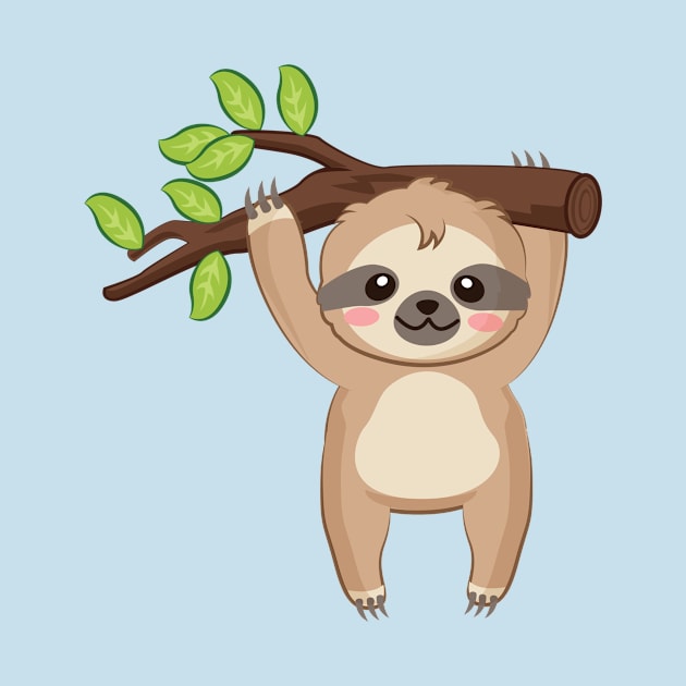 cute baby sloth by hatem