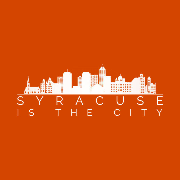 Syracuse is the city minimalist Syracuse City Skyline Graphic Gift by BadDesignCo