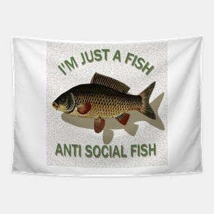 anti social fish Tapestry