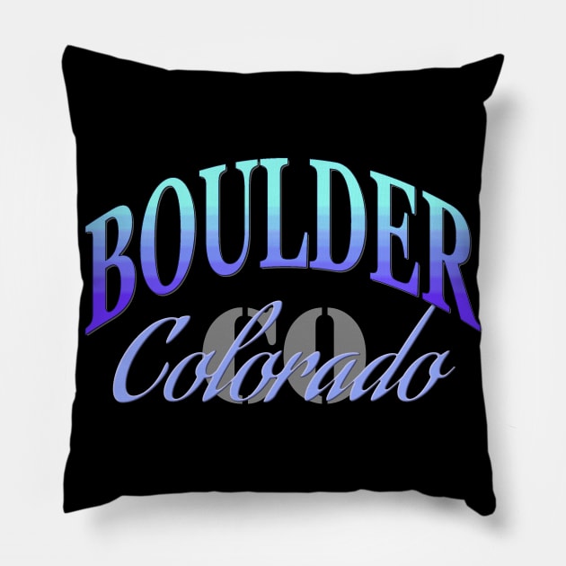 City Pride: Boulder, Colorado Pillow by Naves