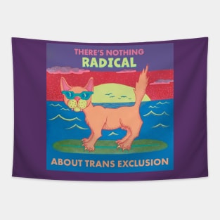 Radical Trans Inclusive Cat Tapestry