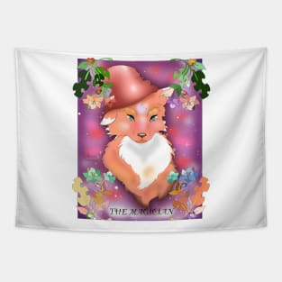 Magical fox card Tapestry