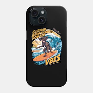 German Shorthaired Pointer Catching Big Wave Phone Case