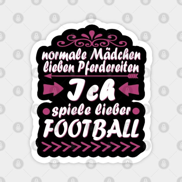 Football Mädchen Touchdown Geschenk Spruch Magnet by FindYourFavouriteDesign