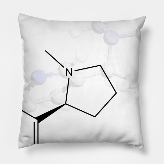 Nicotine Molecule Pillow by ChemECool