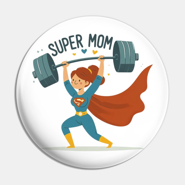 Invincible Super Mom Pin by Cute&Brave