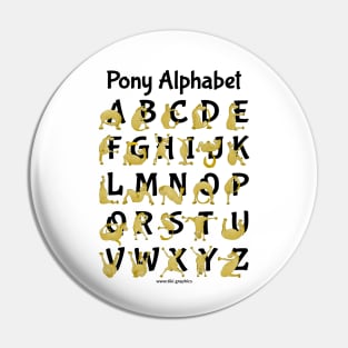 Pony Alphabet Chart Pin