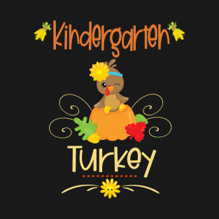 Kindergarten Turkey Student School Thanksgiving For Girls T-Shirt