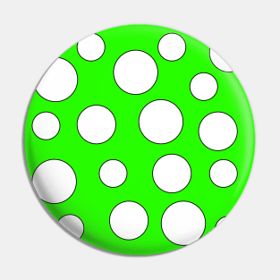 Green and White Polka Dots Pin