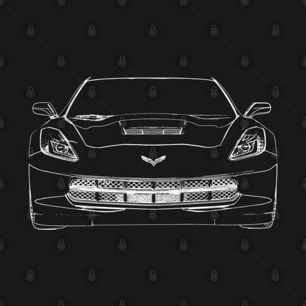 Chevrolet Corvette Z06 2015 Sketch White by CharlieCreator