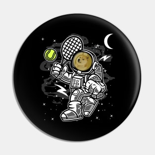 Astronaut Tennis Dogecoin DOGE Coin To The Moon Crypto Token Cryptocurrency Blockchain Wallet Birthday Gift For Men Women Kids Pin