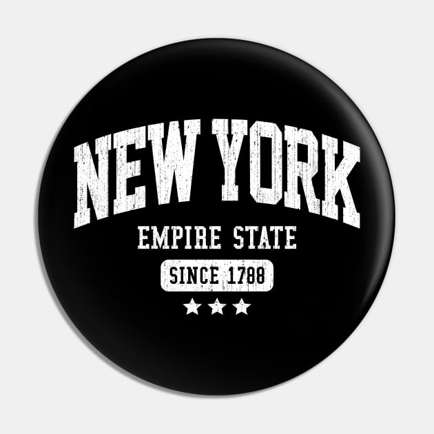 New York Empire State Athletic Design Pin by DetourShirts