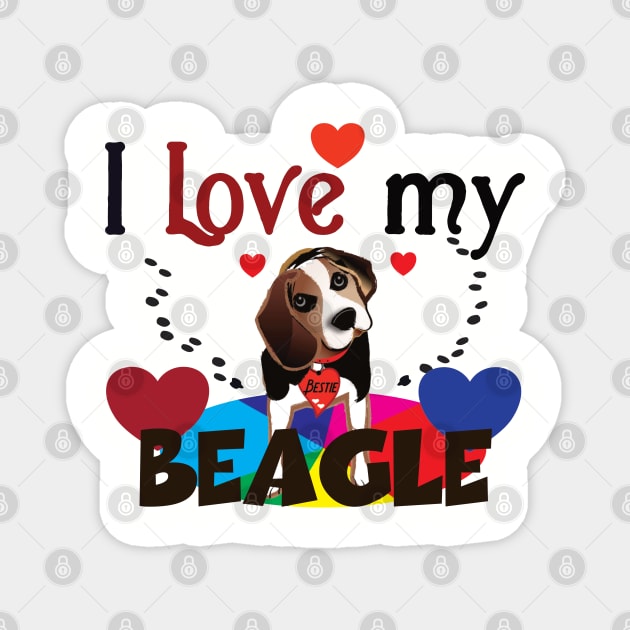 I love my Beagle Magnet by Made2inspire