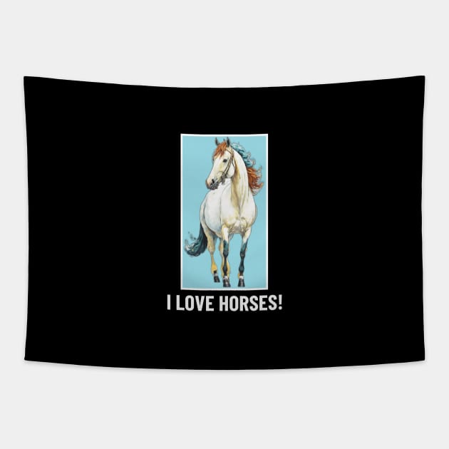 Horse Lover Art Tapestry by VisionDesigner