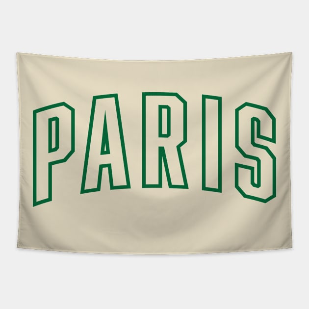 Paris Green Outline Tapestry by Good Phillings