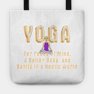 Yoga Slogan Tote