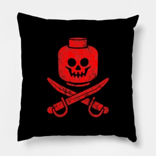 Dead Bricks Tell No Tales RED Pillow