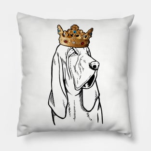 Bloodhound Dog King Queen Wearing Crown Pillow