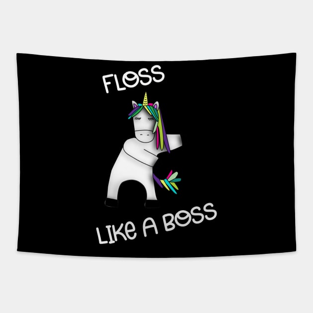 Unicorn Floss Tapestry by BasicBeach