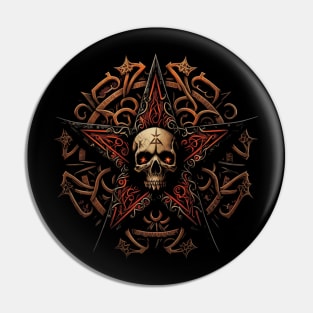 SKULL PENTACLE Pin