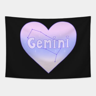 Gemini Constellation Heart Tapestry