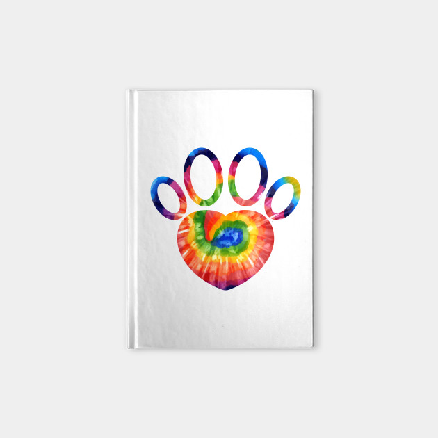 Dog Paw Tie Dye Cat Paw Print Animal Lover Birthday Tee Gift Dog