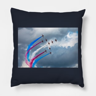 The Red Arrows In Formation Pillow