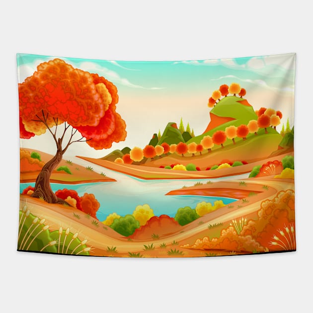 Landscape Tapestry by ddraw