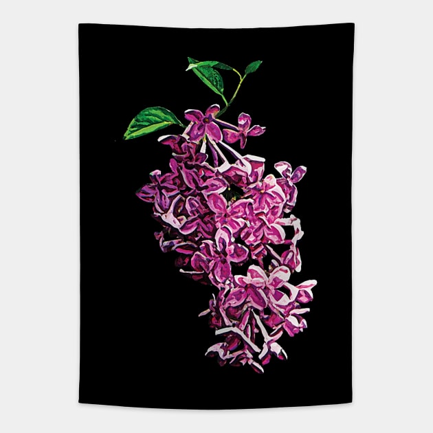 Lilacs - Delicate Pink Lilacs Tapestry by SusanSavad