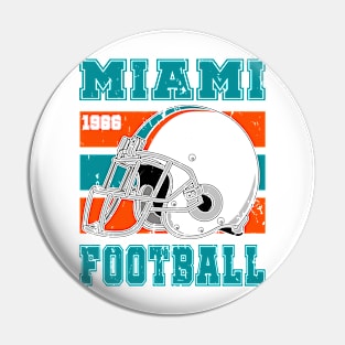 Miami Retro Football Pin