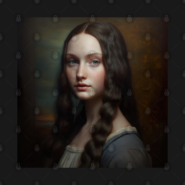 Mona Lisa Teen Young Portrait Painting by unrealartwork