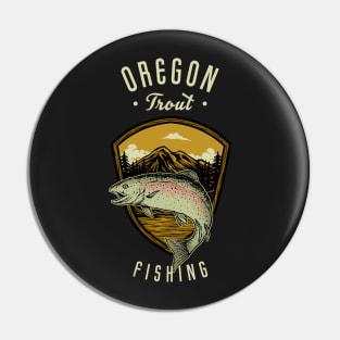 oregon trout fishing Pin