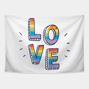 Love is love. Rainbow pride Tapestry