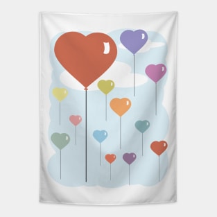 Valentine Balloon Hearts Tapestry