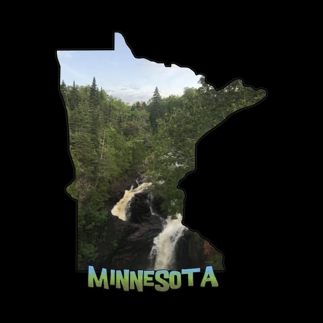 Minnesota Outline (Devil's Kettle in Judge Magney State Park) by gorff