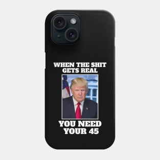 When the shit is real you need your 45 Phone Case