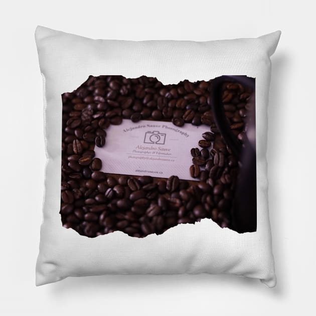 Business Card Coffee Beans Pillow by BeatyinChaos