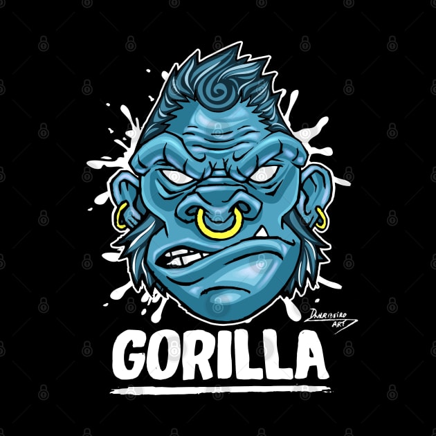 Angry Gorilla Face by dnlribeiro88