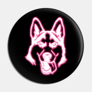 Neon Husky Pin