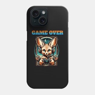 Busy Fennec Fox playing pet video game Phone Case