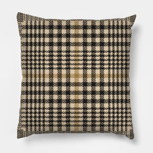 Dark brown Plaid - classic Tartan Check Pillow