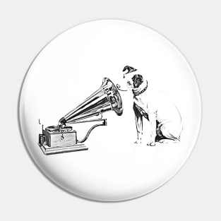 Dog listen music Pin