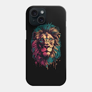 Lion wearing glasses Phone Case