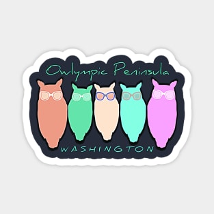 Owlympic Peninsula Washington Magnet