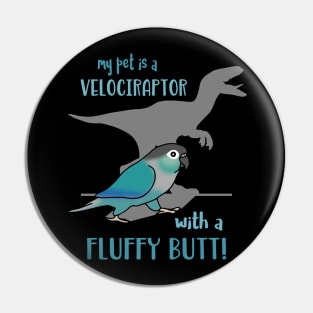 my turquoise conure is a velociraptor with a fluffy butt Pin